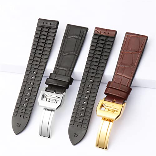 Bracelet cuir alligator pour montre IWC Pilot Portofino en 20mm et 22mm silicone