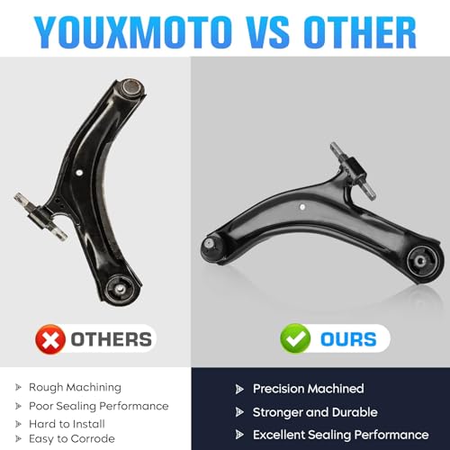 Front Lower Control Arms Fit for Nissan Rogue 2.5L 2008-2013, Rogue Select 2.5L 2014 2015-2PCS Suspension Kit
