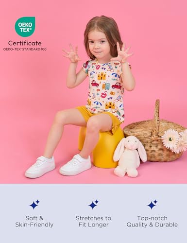 Image of Toddler Girl Short Sets Bamboo Viscose Sleeveless Summer Outfits 2 Piece Clothing Set