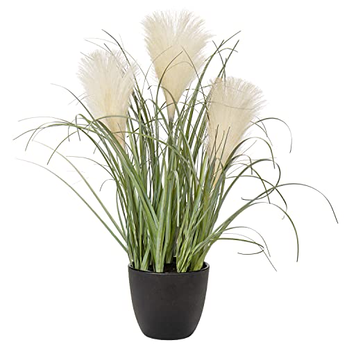 40CM Fake Pampas Grass Artificial Plants Indoors, White Faux Pampas Grass in Pot Decorative Greeneries for Home Décor