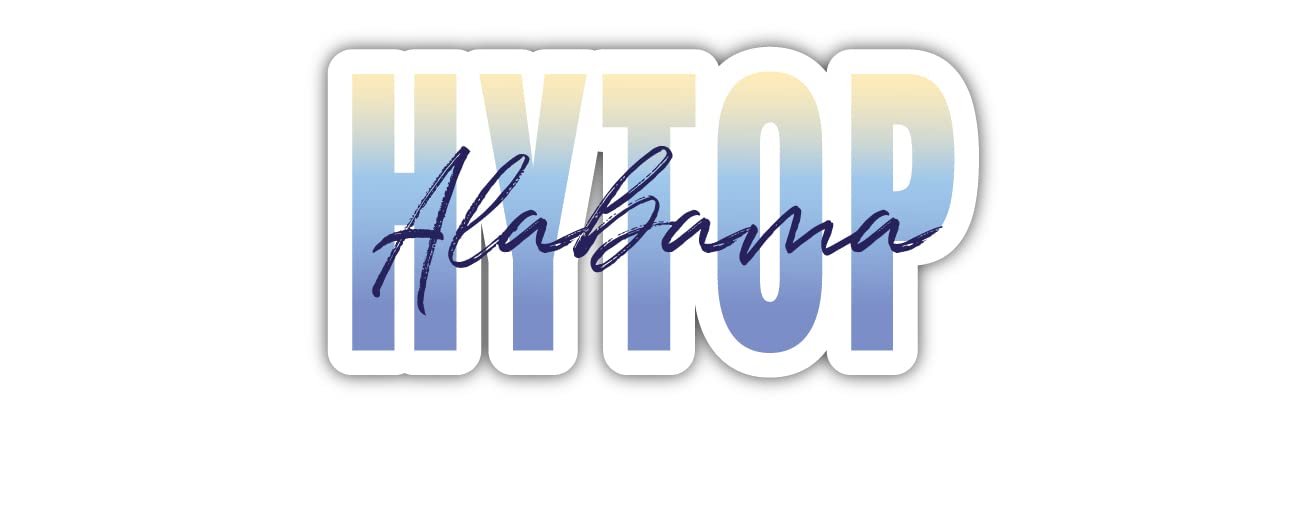Hytop Alabama Souvenir 4-Inch Vinyl Decal Sticker Script Design 4 Inch|Sticker