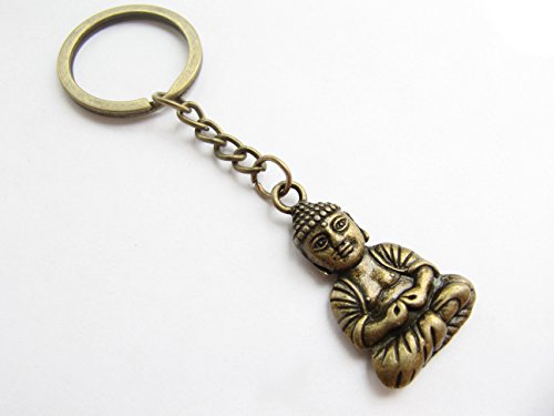 Buddha Keychain, Buddhist Gift, Yoga Teacher Gift, Stocking Stuffer,Bag Charm, Yoga Accessories, Party Favors, Buddha Charm #TOP5