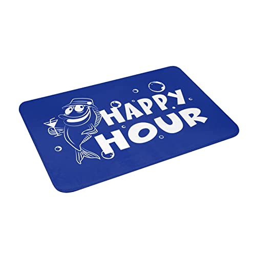 Tapis de porte d'entrée résistant Happy Hour Poisson Royal pour sol propre