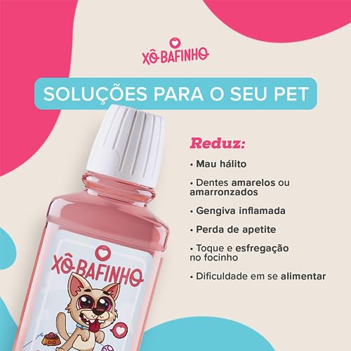 Kit 2 Xô Bafinhos: Tratamento Bucal Sem Alcool, Flúor ou Sabão - Ideal para Cães e Gatos - 250 ml -