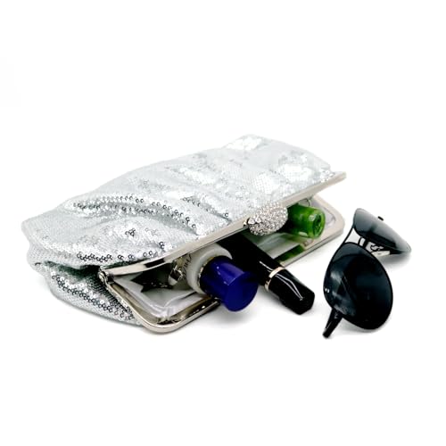 ATQCOL Sequin Clutch Purses for Women Beaded Pleated Clutch Bag Glitter Dressy Wedding Party Formal Evening Bags by ATQCOL - Used condition - Image 5