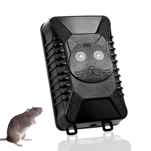 QOEOTUY Marderschreck Auto - Marderabwehr Auto mit Ultraschall, Unterstützt USB-Laden und 4 AA-Batterien - Marderschutz Anschluss an 12V Autobatterie, für KFZ, Motorraum, Garten, Dachboden