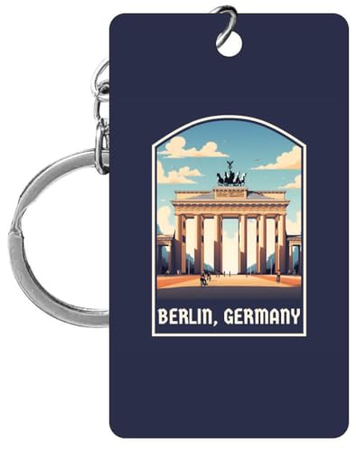 R and R Imports Berlin Germany Design A Souvenir Acrylic Keychain 1.5" x 2.75” Single