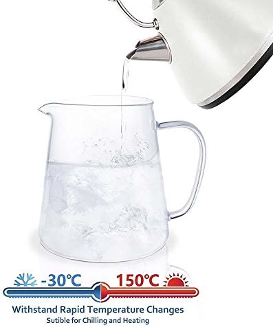 huateng Glass Teapot With Stainless Steel Infuser Heat Resistant Clear 550 ML / 750ML