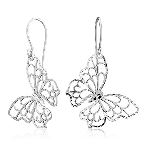 Preisvergleich Produktbild Ohrringe mädchen schmetterling / Ohrringe silber 925 zertifiziert in Deutschland / Hypoallergene damen ohrringe silber 925 in einer schönen Verpackung