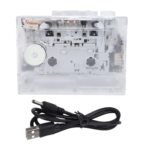 Sxhlseller Kassettenspieler, Tragbarer Kassetten zu MP3 Konverter mit 2 AA Batterien, USB Stromversorgung, 3,5 mm AUX Buchse für Musikwiedergabe, Nostalgische Musikliebhaber