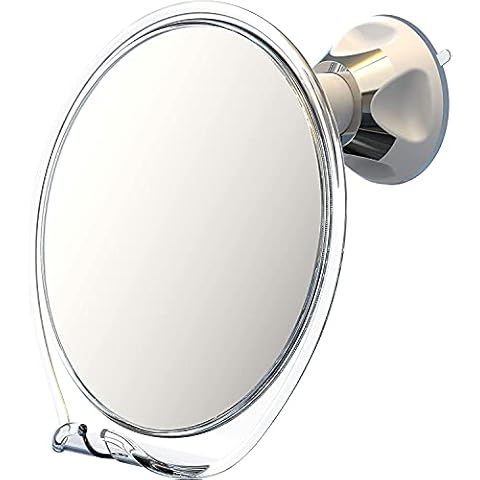Espejo de afeitado Luxo con revestimiento antivaho y ventosa Cover