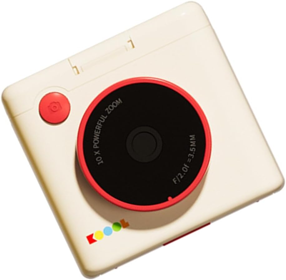 Childrens Flip Camera with 2inch Screen and Adhesive Photo Paper for Learning