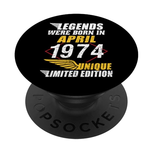 Cumpleaños Abril 1974 Edición Limitada Regalo April PopSockets PopGrip Intercambiable