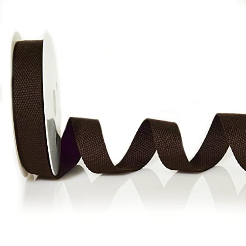 Trimz Cotton Webbing - Brown - 25mm x 5m