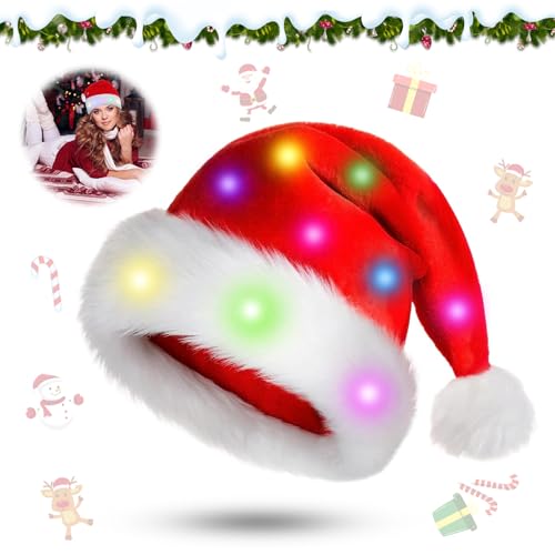 Booaee LED Weihnachtsmütze,Weihnachtsmützen...