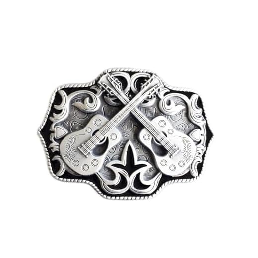 JEAN'S FRIEND Masculino Fivela De Cinto Guitarra Country Cruzada Esmaltada Preta, Também Disponível Nos Eua