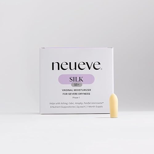 NeuEve Suppository Silk Formula Phase 1 for Starters Hormones Free Ease Feminine Dryness Painful Intimacy Itching and Menopause-Related UTI