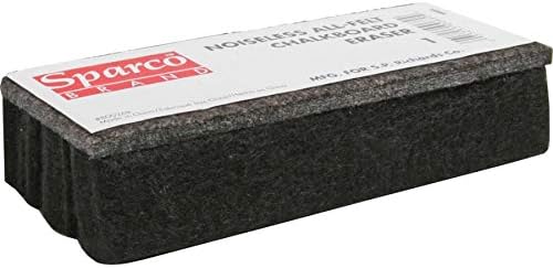 Sparco Chalkboard Eraser, All-Felt, Dustless, Black (LLR1)