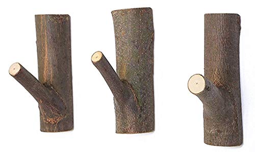 Decorative Wood Adhesive Hooks, Creative Vintage Wall Hooks, Key Holder, Strong Suction Hooks (Large)