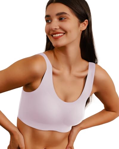 Image of Ubras Seamless Bras for Women Smooth Comfortable Jelly Dot Wireless Bralette Full Coverage Pull On Breathable Bras