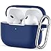 Produktbild Easuny Hülle für AirPods Pro 2/1 Schutzhülle 2022/2019, Weiches Silikon Stoßfeste Schutzhülle Kompatibel für Apple AirPods Pro 2. Generation Case, mit Karabiner [Front-LED Sichtbar] - Navyblau