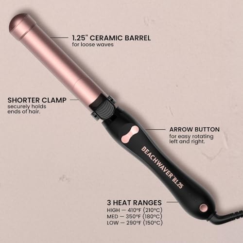 Image of The Beachwaver Co. Rotating Curling Iron Ceramic Curling Iron - Largest Barrel Size for Long Hair! | Auto-Shut Off, Travel-Friendly, Dual Voltage
