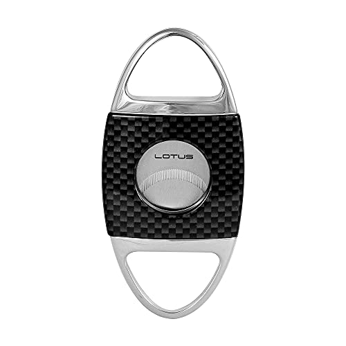 Lotus Jaws Cut 600 Double Blade Cigar Cutter (Glossy Carbon Fiber and Chrome)