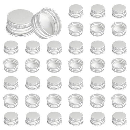 Couvercles ronds à vis en métal 24mm PATIKIL en aluminium pour récipients en verre et pots Mason