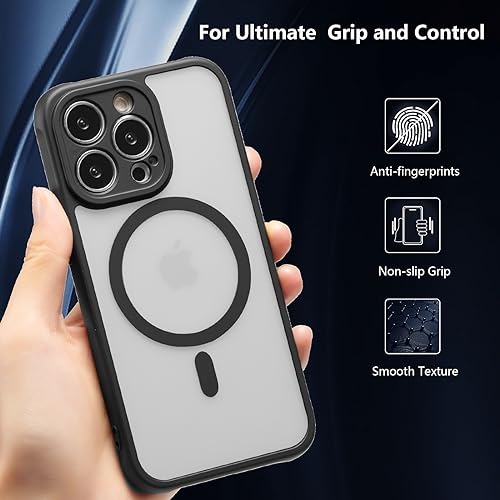 Coque iPhone 13 Pro noir translucide compatible MagSafe PC