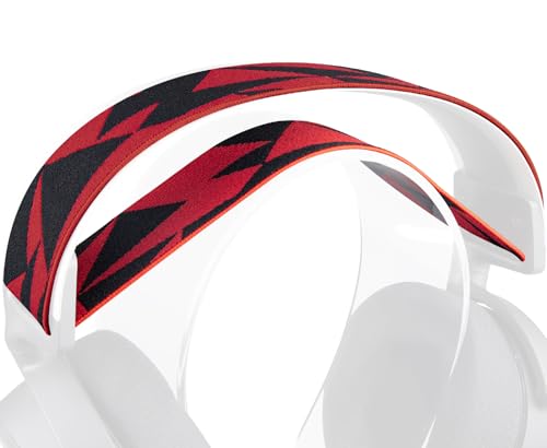 Image of SOULWIT Flexible Fabric Replacement Headband for SteelSeries Arctis 7 /7+ /7X /7X+ /7P /7P+ /9 /9X /Pro /Prime Gaming Headset, Headphones Replacement Band, Headstrap Head Cushion Pad Repair Part - Red Storm