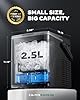 Silonn Countertop Ice Maker with Expanding Ice Basket, 9 Cubes in 6 Mins, 2.5L Ice Basket, Self-Cleaning Ice Maker with LED Touch Control, 2 Bullet Ice Sizes for Home, Kitchen, Office