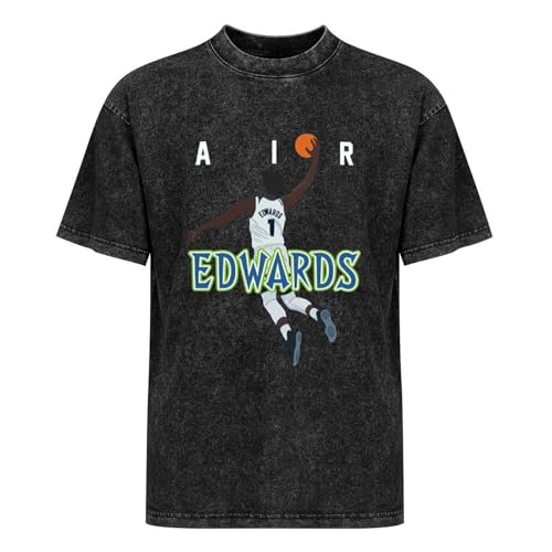Anthony Edwards Air Jersey - Camiseta unisex para hombre, color negro, Negro, 3XL