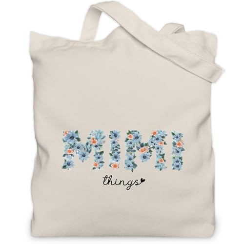 Bolso tote floral para madres con bolsillo interior miniatura 1