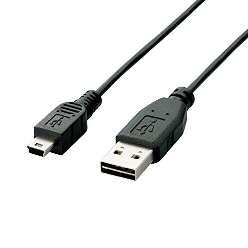 �G���R�� USB�P�[�u�� �yminiB�z USB2.0 (USB A �I�X to miniB �I�X) ���o�[�V�u���R�l�N�^ 0.2m �u���b�N U2C-DMB02BK