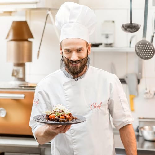 Hedume H-BEARDNET-BLACK-200PC 200 Pack Disposable Nylon Honeycomb Royal Beard Protector Nets, Beard Covers Protector thumb #5