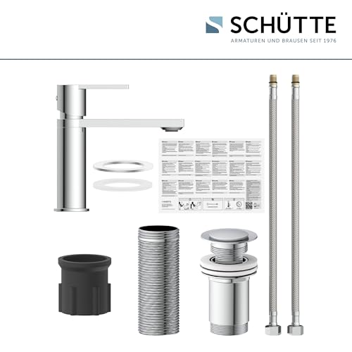Mitigeur de lavabo chromé Manhattan SCHÜTTE avec bonde pop-up