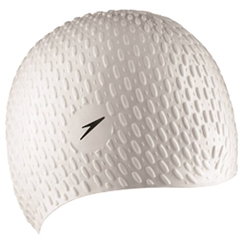 Speedo Bubble Gorra de Natación, Mujer, Blanco, Talla Única