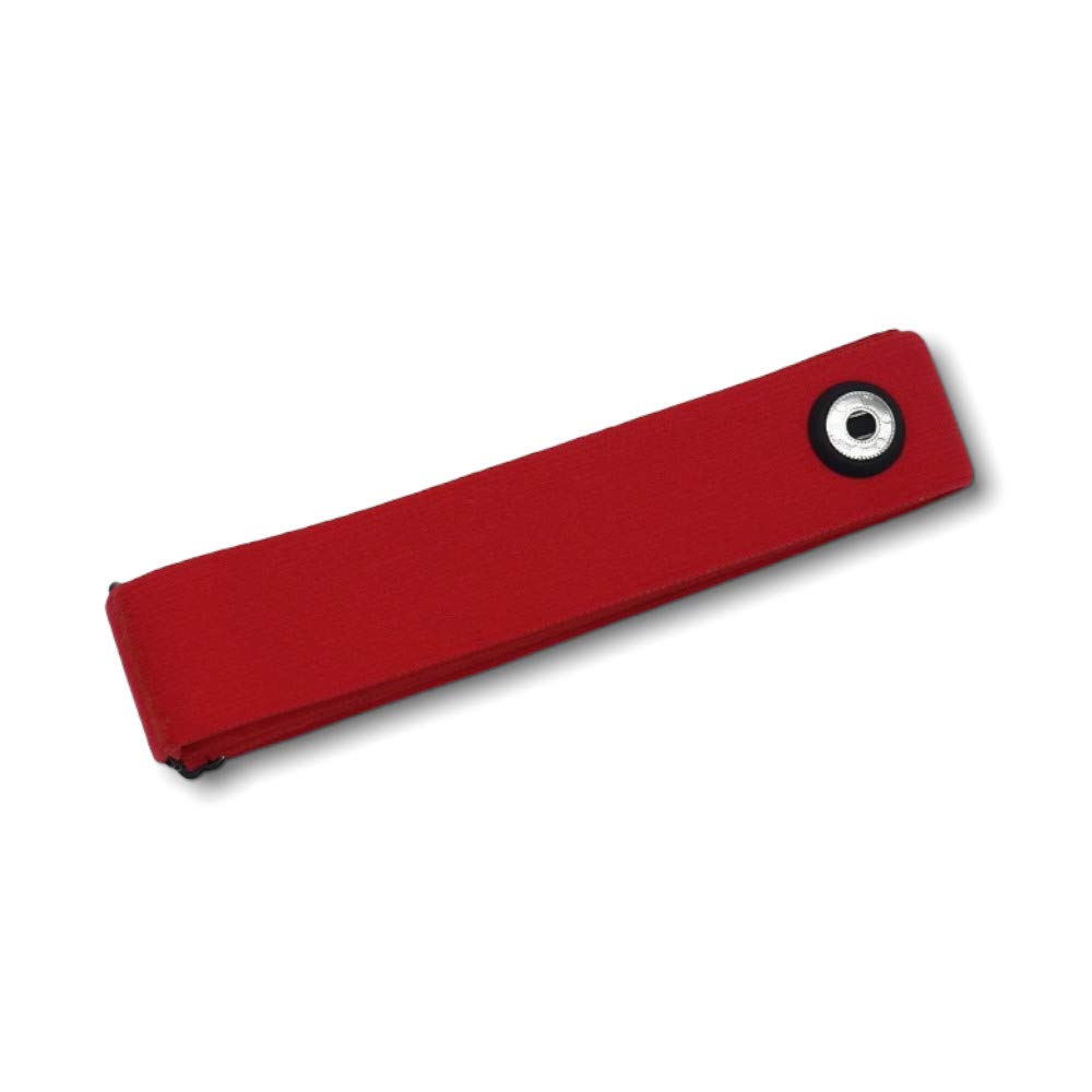 1neiSmartech Fascia Elastica Regolabile Per Cardio Frequenzimetro Garmin Polare Wahoo Bryton Cinturino In Tessuto Premium In Nylon E Spandex Con Attacco Sensori Distanza 45mm (Rosso)