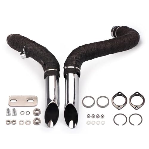 LPOXD Tubo Scarico Motocicletta per Harley per Davidson T7 per Softail per Sportster 883 1200 Accessori Modificati Ricambio(D Silver)
