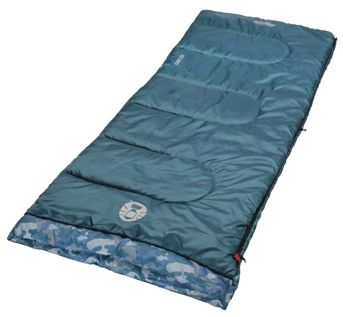 Image of Coleman Kids 45F Sleeping Bag for Children up to 5ft 5in Tall, Lightweight & Warm Sleep Sack for Indoor /Outdoor Use, Machine Washable