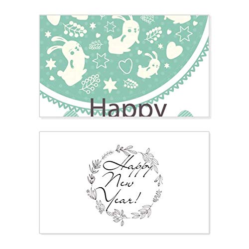 Tarjeta de felicitación de Pascua verde con conejo para dedicar un mensaje conmemorativo