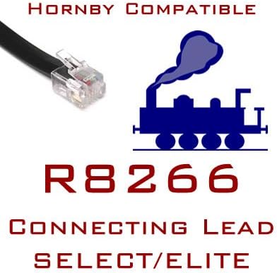 PC Supplies LimitedHornby Compatible R8266 3 Metre - Connecting Lead for Select and Elite 00 Gauge RJ12 4-Wire Lead Digital (DCC) Power And Control