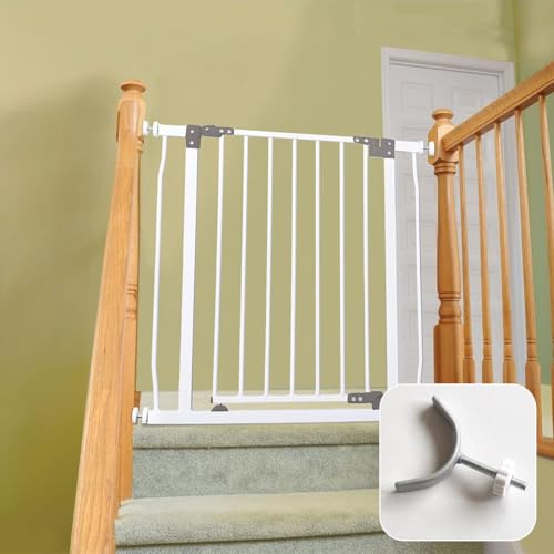 Y-förmiger Adapter Für Babygitter, Y Spindel zur Befestigung,Kindergitter and Treppengeländern,Erweiterung des Treppenschutzgitters,für Treppenschutzgitter für Babys und Haustiere (Weiß, 2 Stück)
