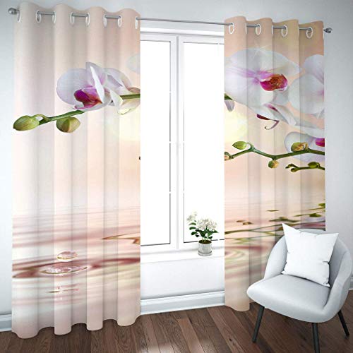 Draperies intérieures isolant thermiques et tissu opaque à fleurs - 3