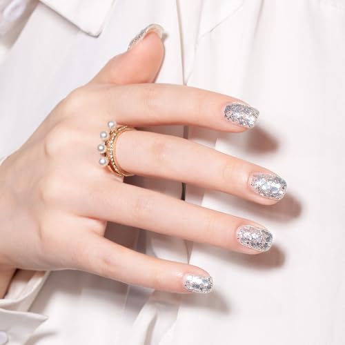 Esmalte de uñas en gel Silver Sequins 15ML MAYCHAO miniatura 3