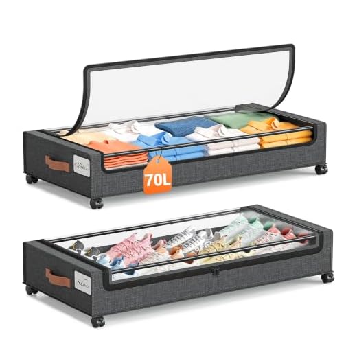 70L Rolling Under Bed Storage Containers