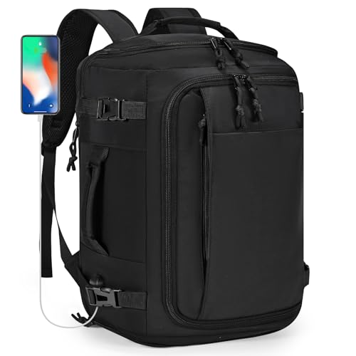 COSCOOA 40x30x20cm Travel Bag, Expandable Carry on Backpack 30-35L, 40x30x25cm Personal Item Bag,15.6inch Laptop Backpack with Shoe Compartment and Wet Pockets,Mochila de Viaje