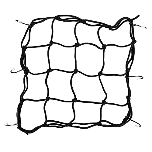 GOOFIT 12 x 12 Bungee élastique bagage cargo net avec crochets maintenir Remplacement pour Motorcycles Motorbike ATV Bikes Cars Trucks Black