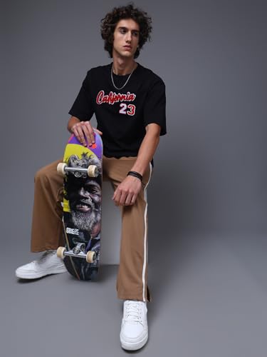 Image of Men's Loose Fit Side Tape Trackpants