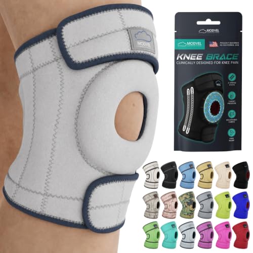 Modvel ELITE Knee Brace for Men &amp; Women – Patella Gel Pads &amp; Side Stabilizers for ACL, Meniscus Tear, Arthritis &amp; Injury Recovery – Maximum Support for Running, Sports &amp; Joint Pain Relief